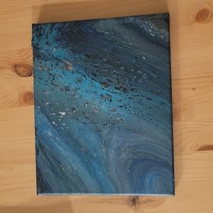 Handmade acrylic pour painting